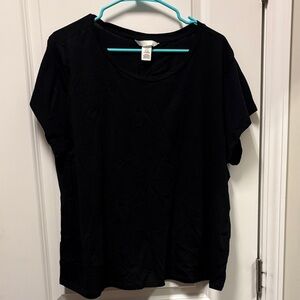 H&M Classic Women's Black Short-Sleeve Crewneck Top